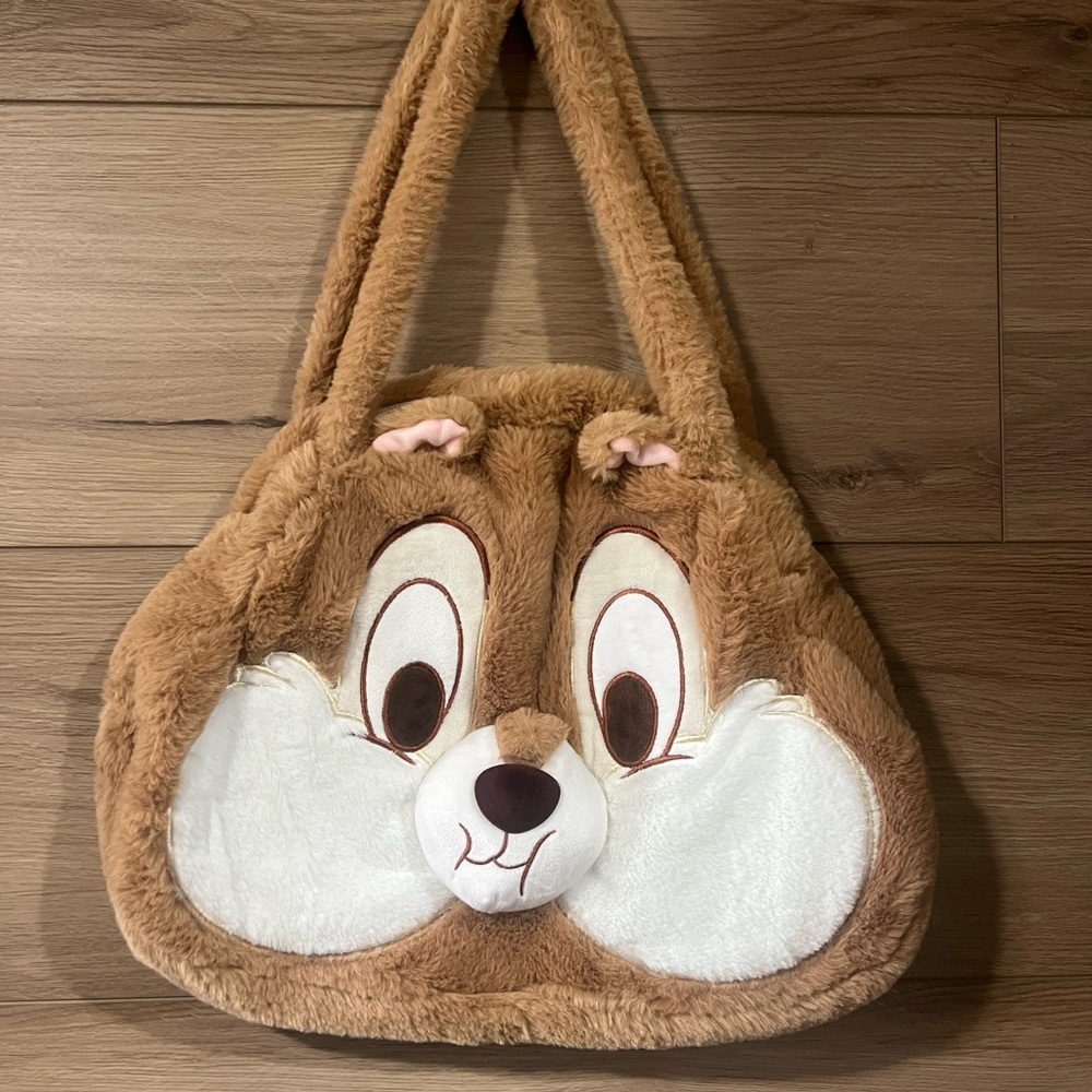 Cute Chipmunk Face Plush Bag